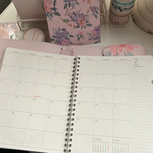 🎀Simply Gilded pretty in pink Bundle Floral B6 Travelers planner with extras 🎀 - Picture 7 of 9